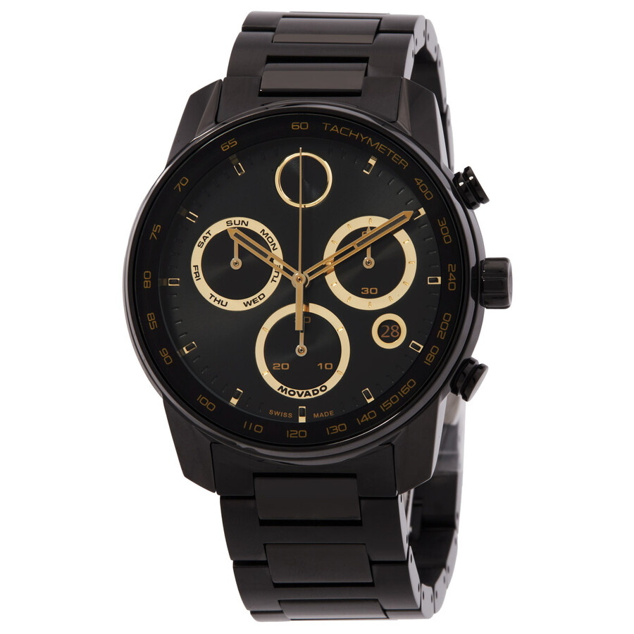Movado Bold Verso Chronograph Quartz Black Dial Men's Watch