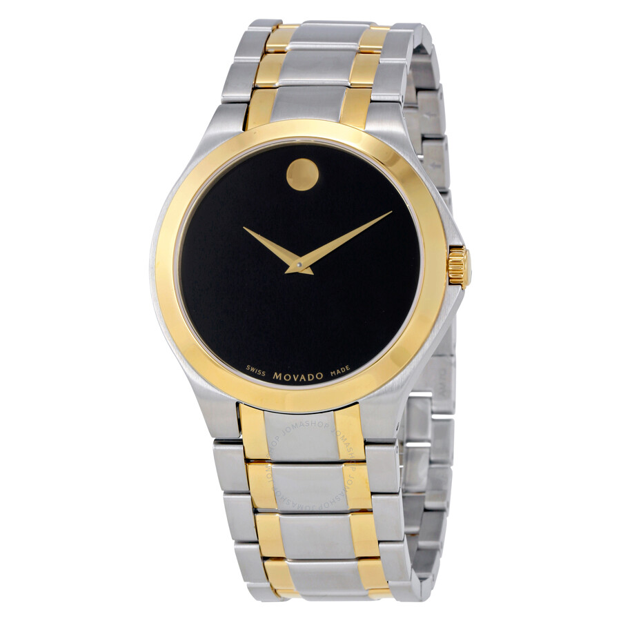 Movado Collection Black Dial Two-tone Men's Watch 0606896