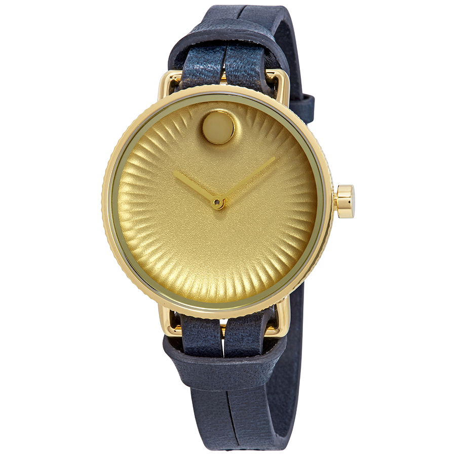 Movado Edge gold ladies watch with box and tags NEWEST 2026 UPDATED VERSION FOR ALL MOVADO GIFT WATCH BOX  main image 4
