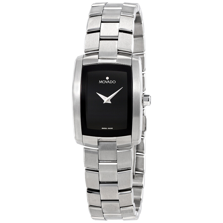 Movado Eliro Black Dial Ladies Watch 0605378 0775924325088 - Watches ...