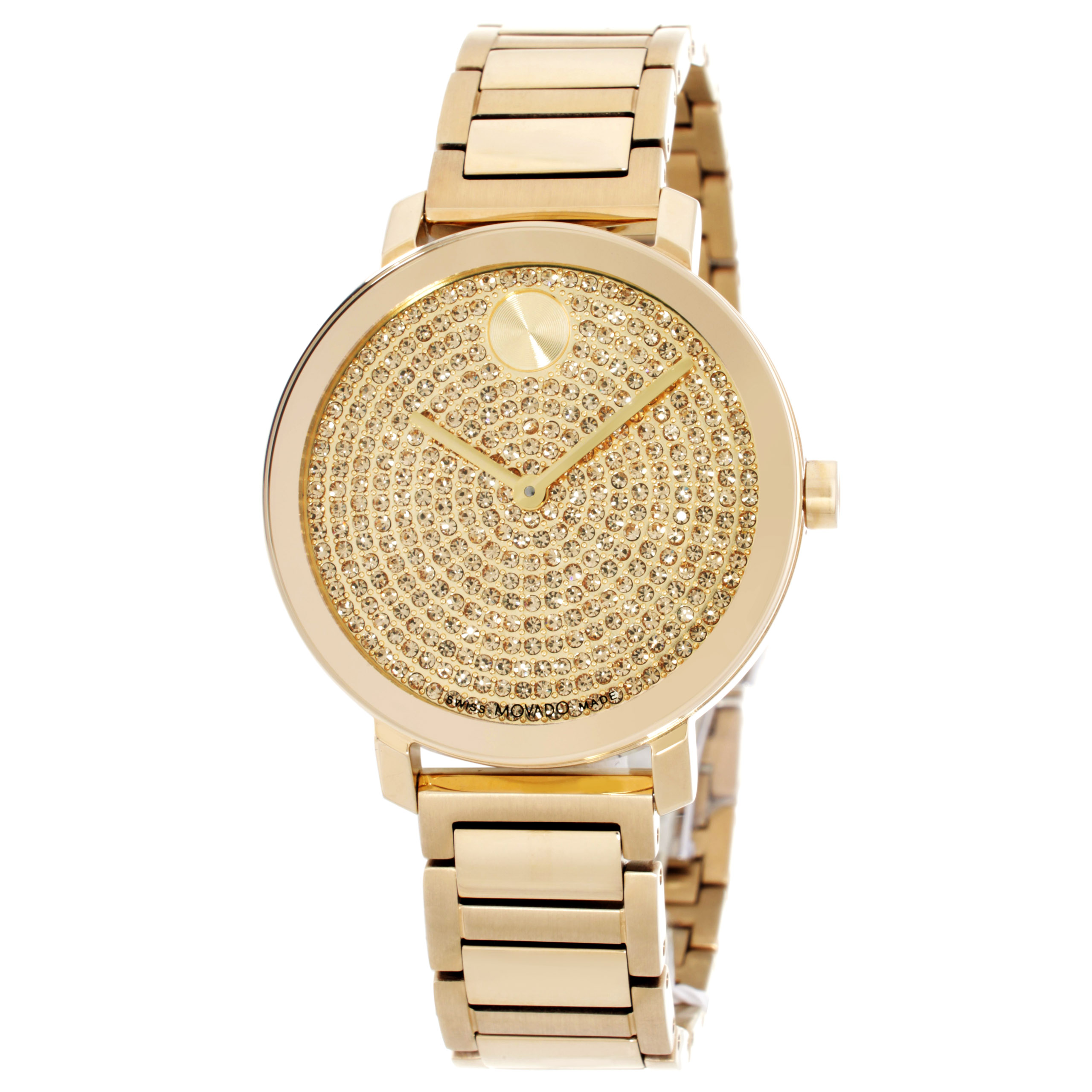 Movado Evolution Quartz Gold Dial Ladies Watch 3601152