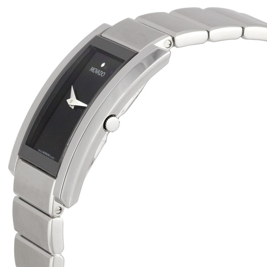 Movado La Nouvelle Quartz Black Dial Ladies Watch 0605394 La Nouvelle