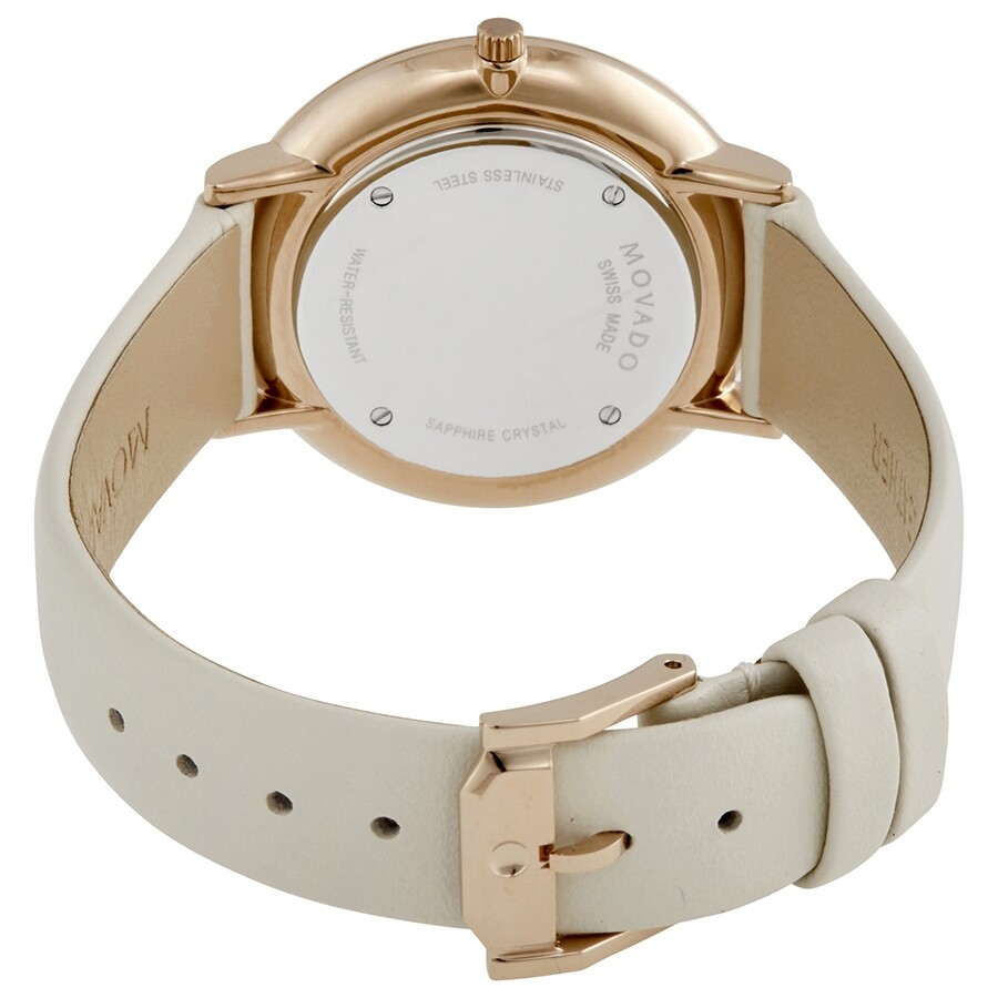 Movado Modern 47 Quartz White Dial Ladies Watch 0607389 Movado Watches