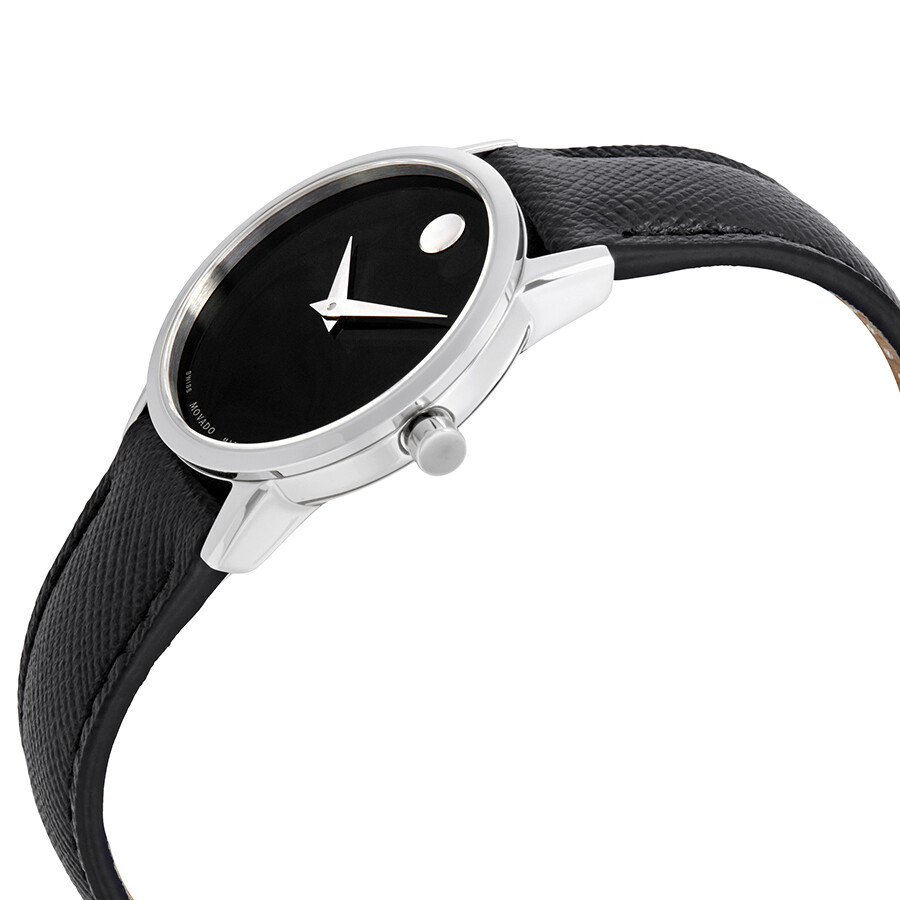 Movado Museum Black Dial Ladies Watch 0607204 Museum Movado