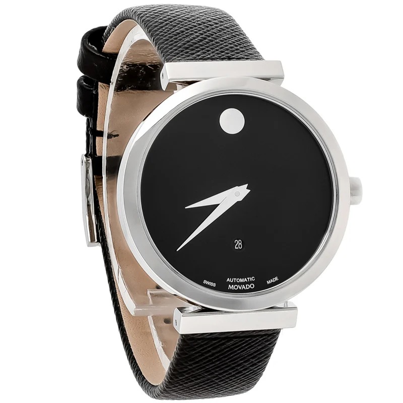 Movado Museum Classic Automatic Black Dial Ladies Watch 0607675
