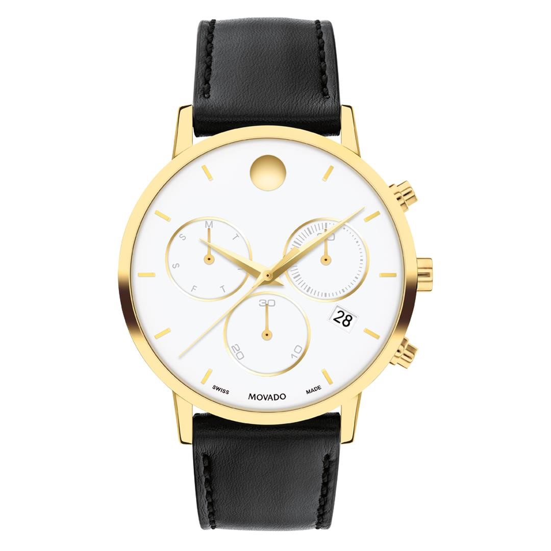 Movado Museum Classic Chronograph Quartz White Dial Men's Watch 0607888