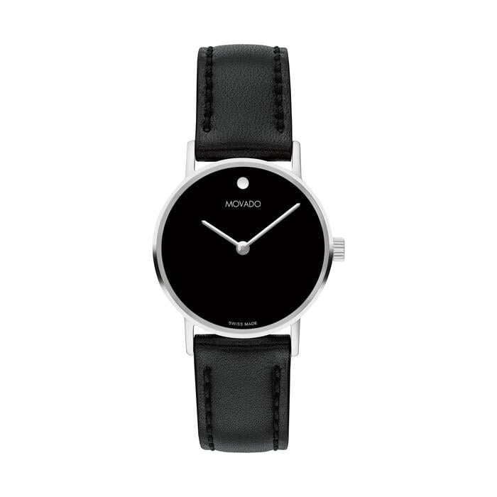 Movado Museum Quartz Black Dial Ladies Watch 0607598