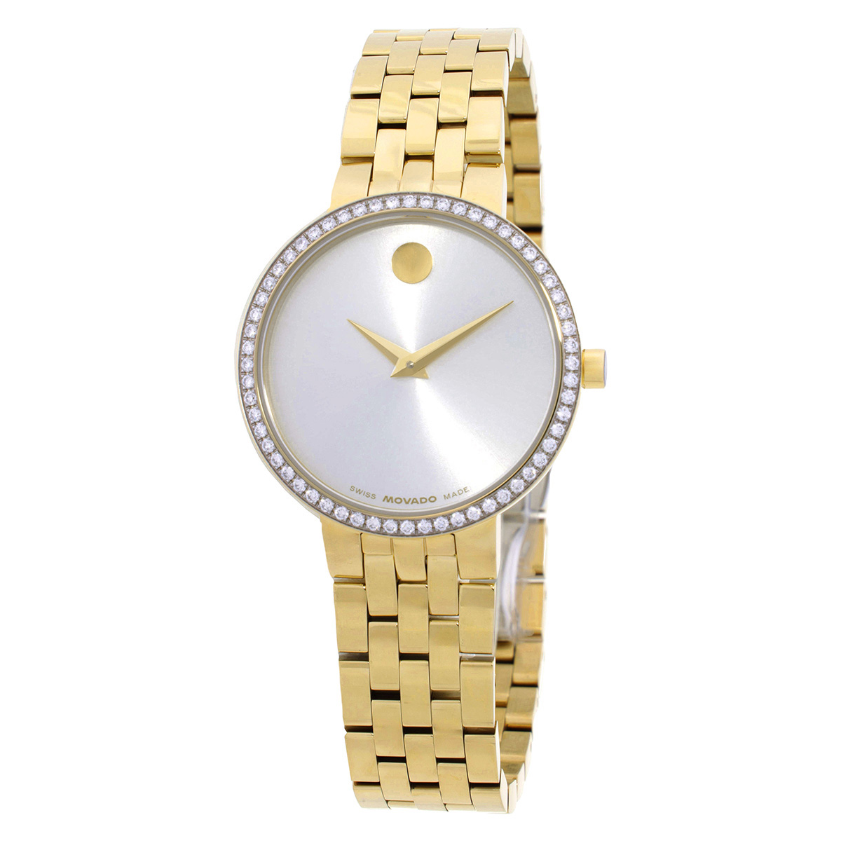 Movado Museum Quartz Diamond White Dial Ladies Watch 0608068