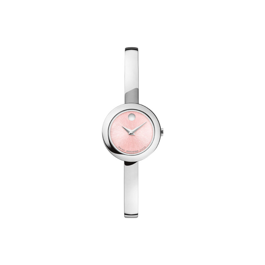 Movado Museum Quartz Pink Dial Ladies Watch 608062 0608062