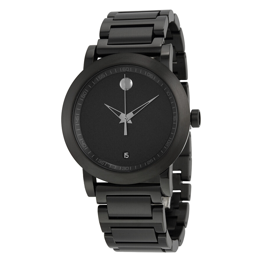 Movado Museum Sport Black Dial Black PVD Men's Watch 0606615