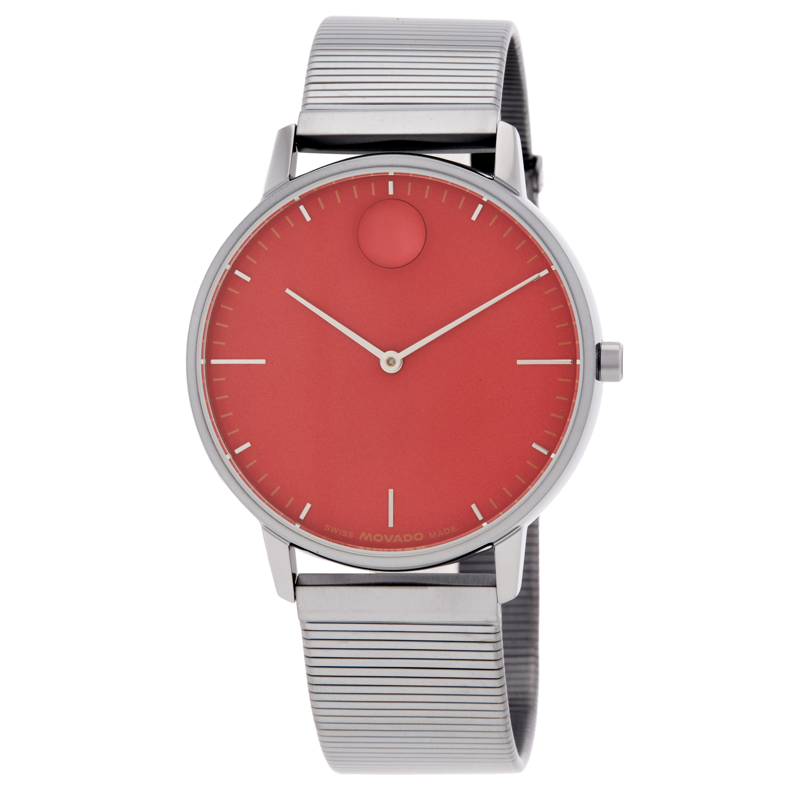 Movado Quartz Men's Museum Red Dial Watch 3640178