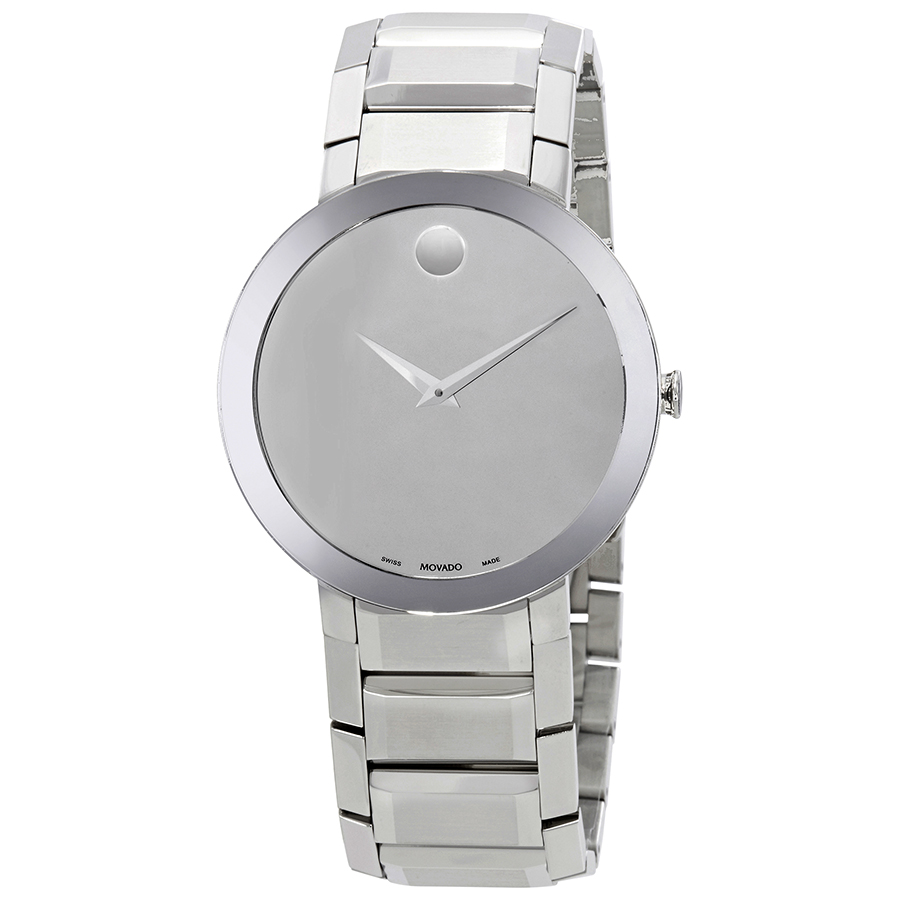 Movado Sapphire Silver Mirror Dial Men's Watch 0607178