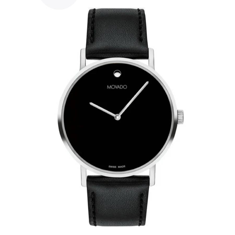 Movado Signature Quartz Black Dial Ladies Watch 0607943