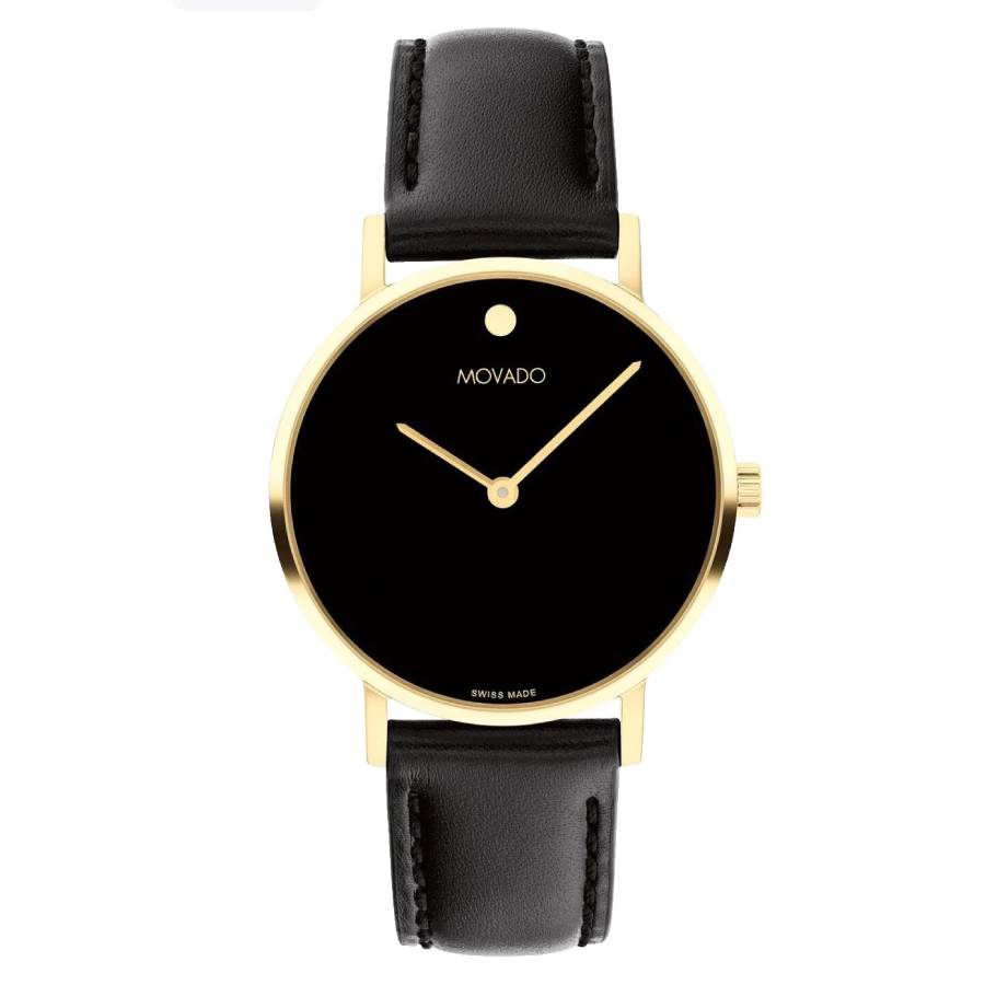 Movado Signature Quartz Black Dial Ladies Watch 0607944