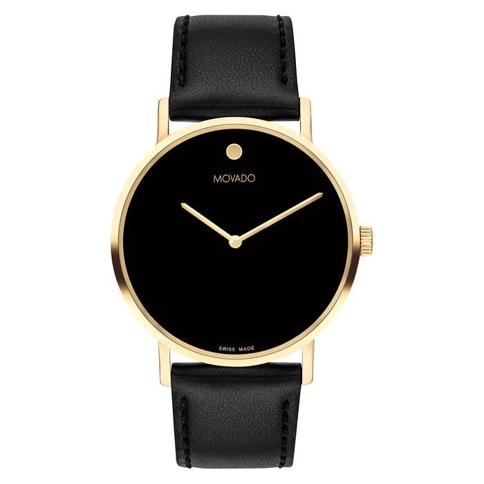 Movado Signature Quartz Black Dial Men's Watch 0607591