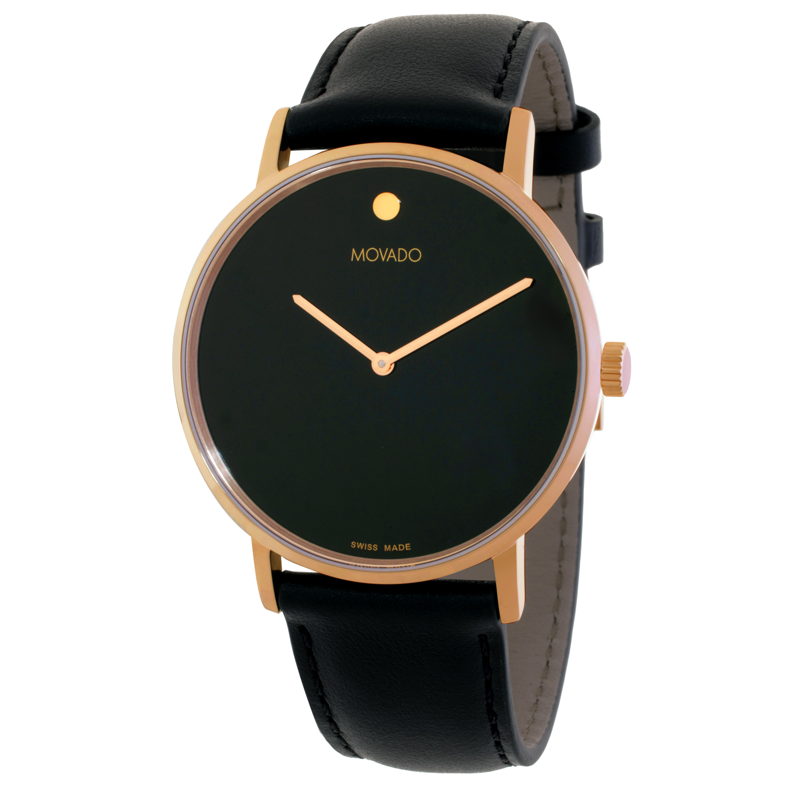 Movado Signature Quartz Black Dial Men's Watch 0607742