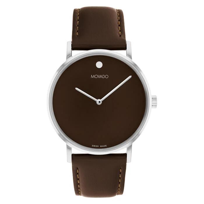 Movado Signature Quartz Cocoa Museum Dial Men's Watch 0608099