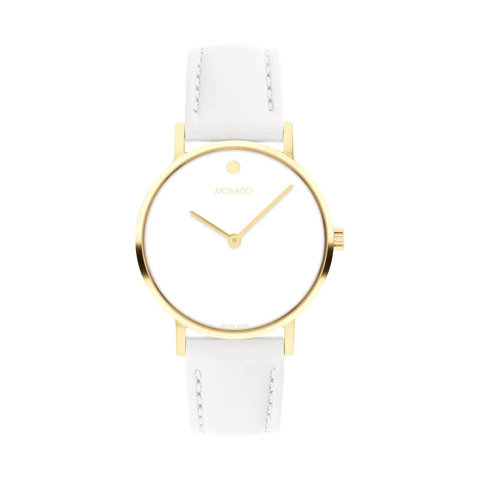 Movado Signature Quartz White Museum Dial Ladies Watch 0607900