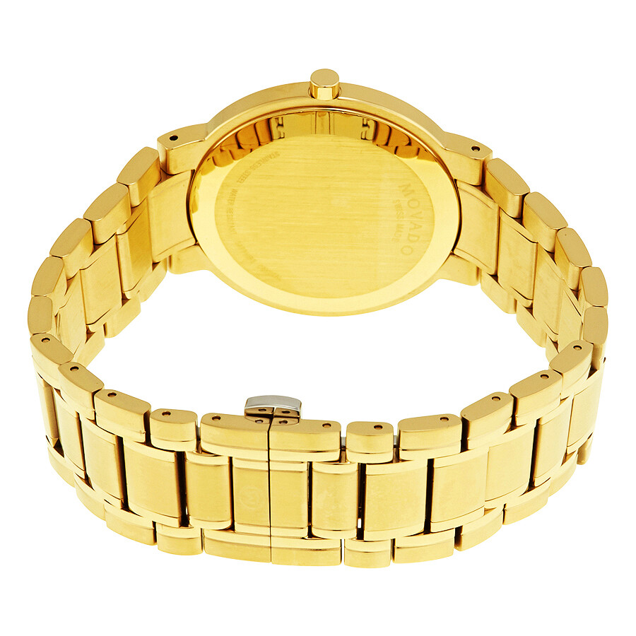 Movado Stiri Black Dial Gold-tone Stainless Steel Men's Watch 0606941