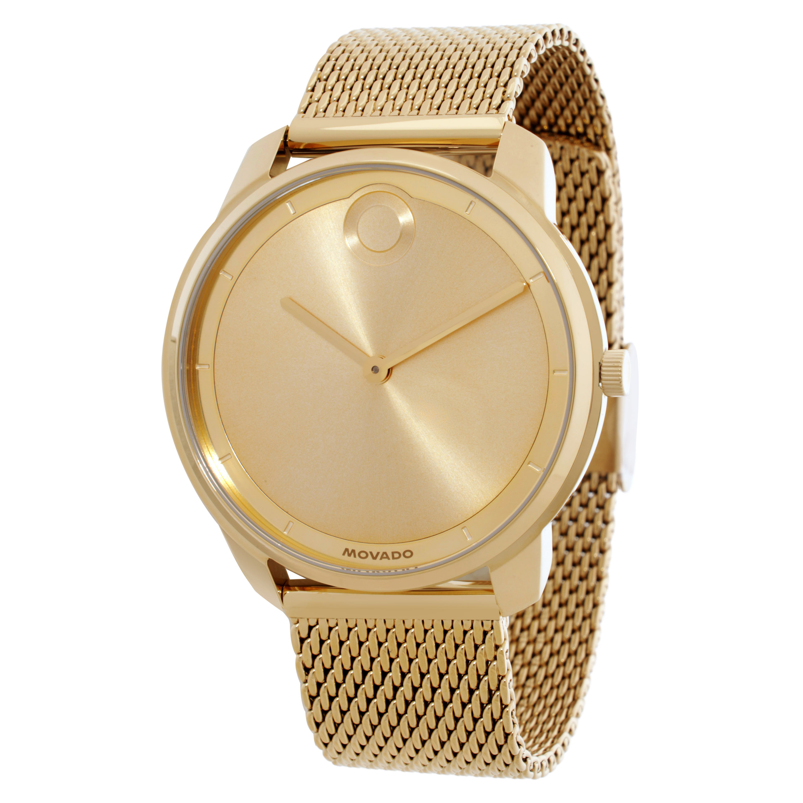 Movado Trend Element Quartz Gold-toned Metallic Museum Dial Men's Watch 3601015