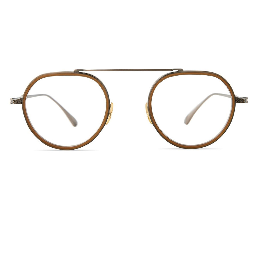 Mr Leight Mr. Leight Kingston C Demo Round Unisex Eyeglasses Ml3029 Citr-atg 46