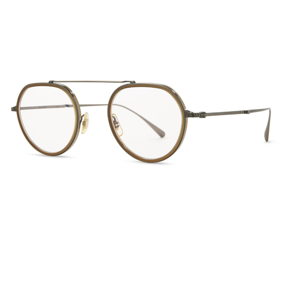 Mr Leight Mr. Leight Kingston C Demo Round Unisex Eyeglasses Ml3029 Citr-atg 46