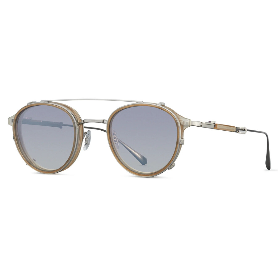 Mr Leight Double-bridge Round-frame Sunglasses In Blue