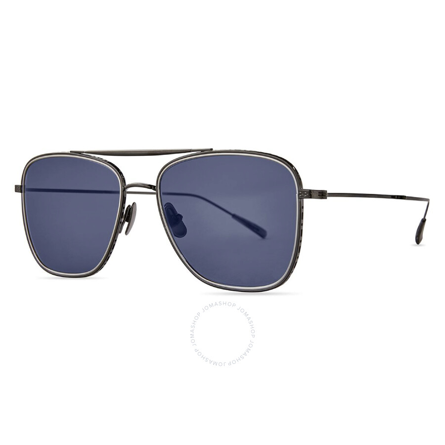 Mr Leight Mr. Leight Novarro S Blue Navigator Sunglasses Ml4024 Gm-cw/blu 55