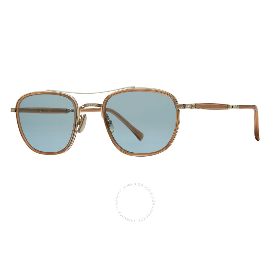 Mr Leight Mr. Leight Price S Pure Blue Pilot Titanium Sunglasses Ml4026 Top-12kg/pblu 49