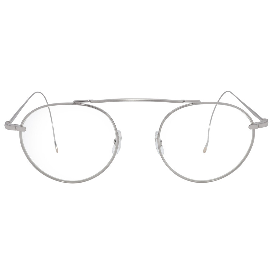 Mr Leight Mr. Leight Rei C Demo Oval Eyeglasses Ml3007 Antplt 48 In Silver