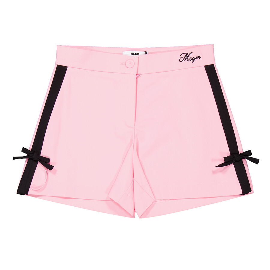 Girls Stripe-Detail Cotton Blend Shorts