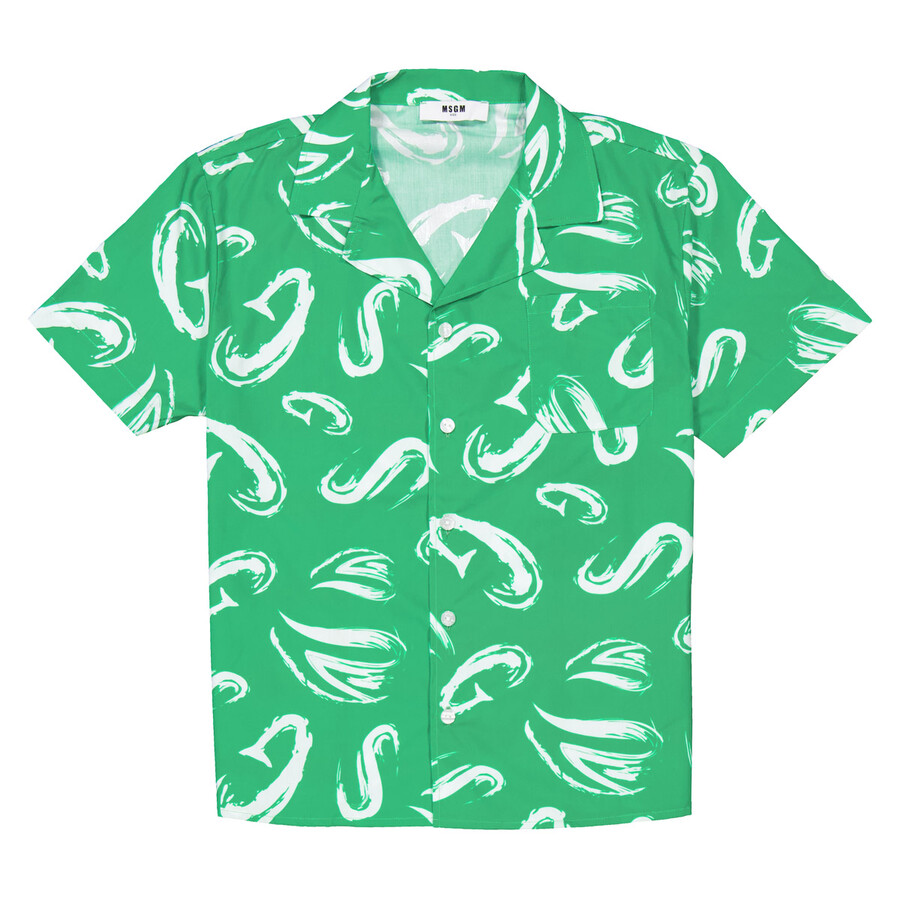 Kids Logo-Print Poplin Shirt