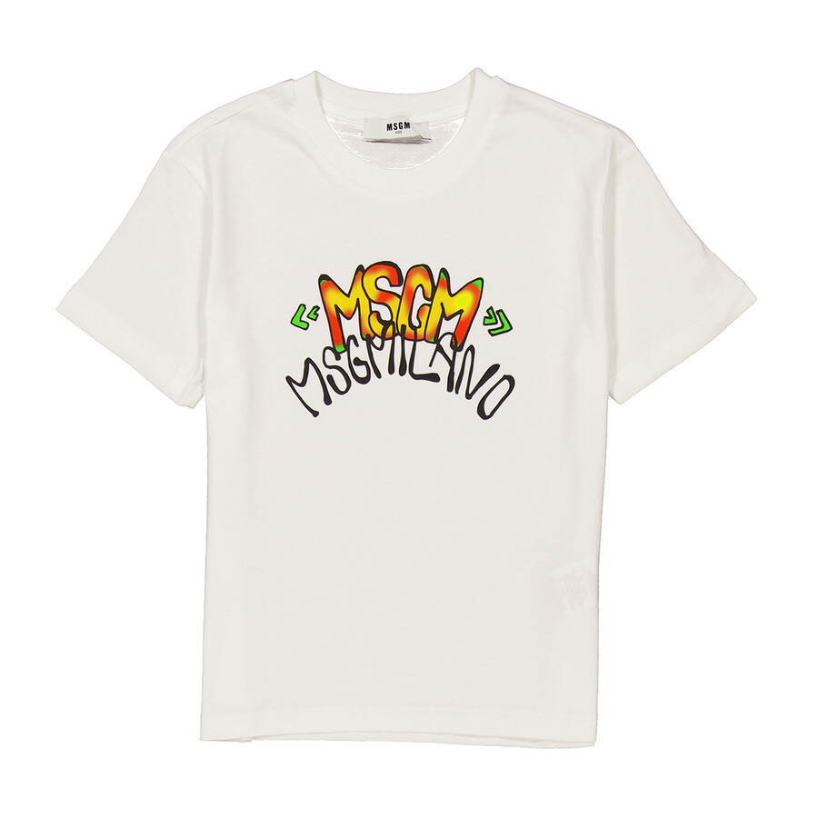 Kids White Logo Cotton T-Shirt Kids White Logo Cotton T-Shirt