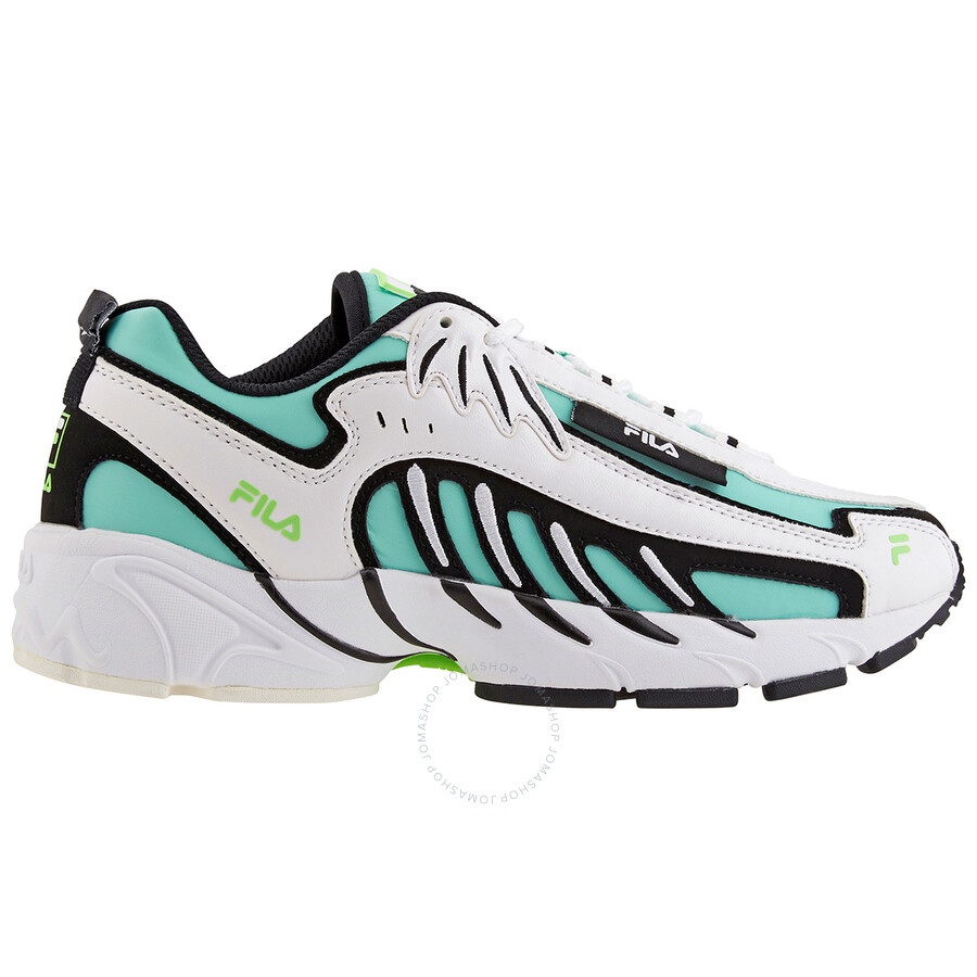 Shop Msgm Men's X Fila Sneakers In Green