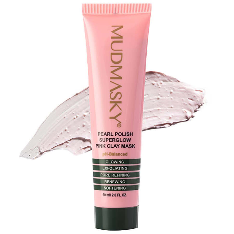 Mudmasky Pearl Polish Superglow Pink Clay Mask 2 oz Skin Care 8719327297087