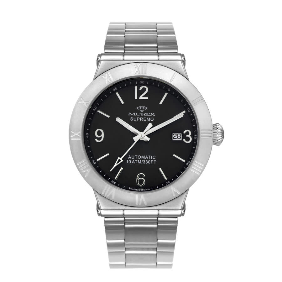 Murex Supremo Collection Black Dial Men's Watch MUA672-SS-3