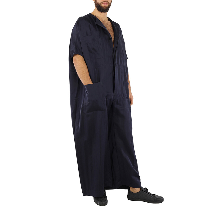 Mworks Hybrid Manners Satin Workshop Suit In Navy