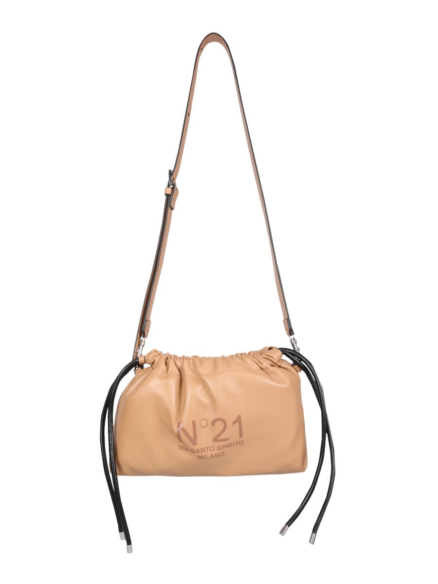 N°21 Drawstring-top Shoulder Bag In Brown