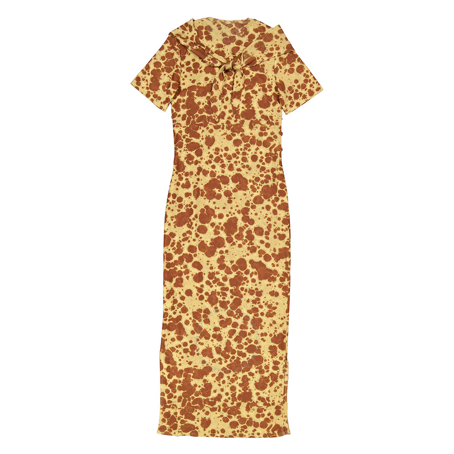 Nanushka Tie Dye Jannet Twist-front Dress In Animal Print
