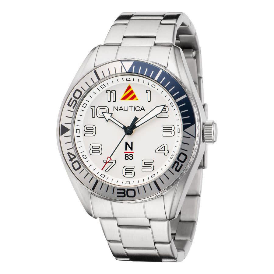 Nautica Finn World Silver-tone Dial Men's Watch NAPFWF203