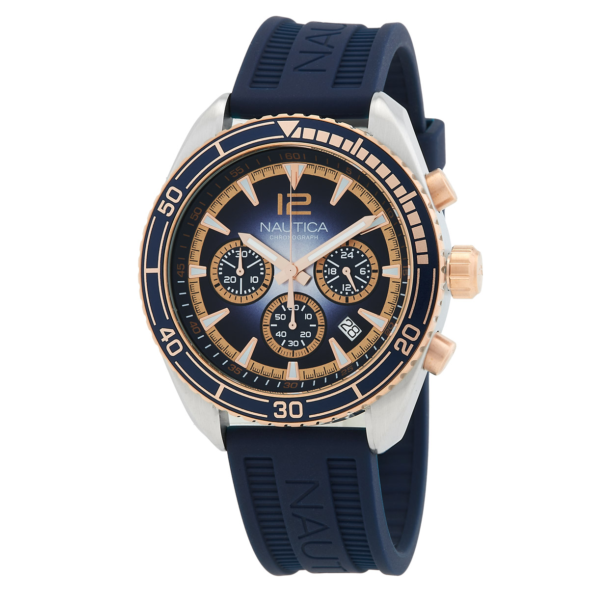Nautica Key Biscane Chronograph Quartz Blue Dial Men's Watch NAPKBF301