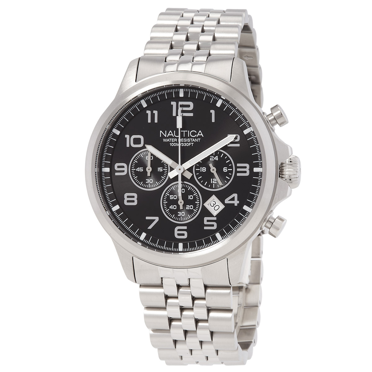 Nautica NCT Blue Ocean Chronograph Quartz Black Dial Men's Watch NAPBOS405