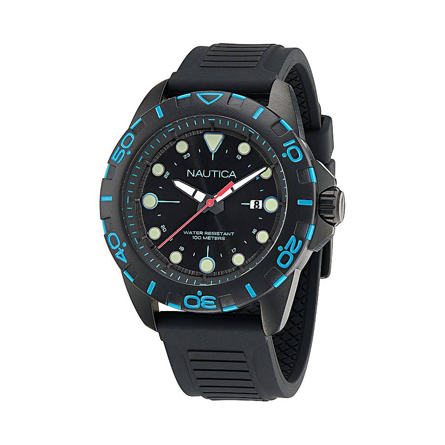 NAUTICA - SPORTY Black / Stainless Steel | Black Dial