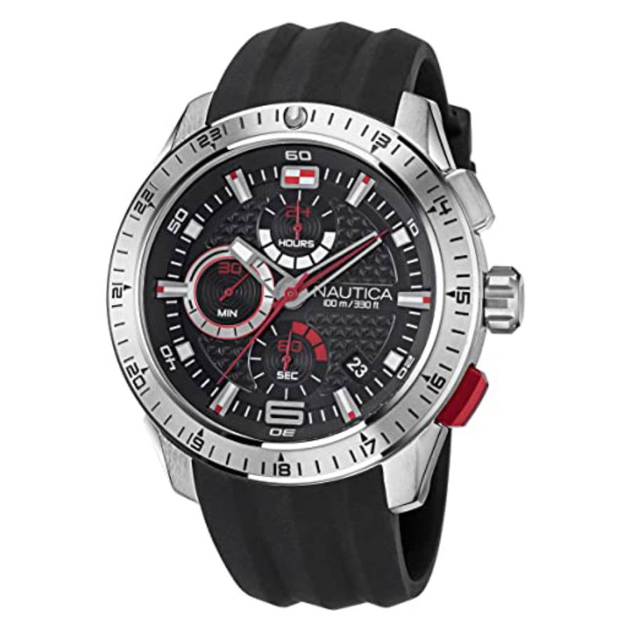 Nautica Nst 101 Chronograph Quartz Black Dial Men's Watch NAPNSF109