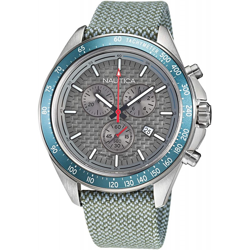 Nautica Ocean Beach Chronograph Quartz Grey Dial Men's Watch NAPOBS112