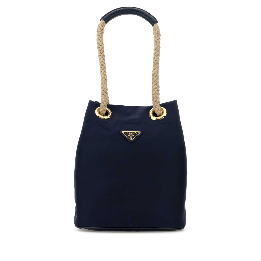Prada Navy Blue Re-Nylon Prada Mariner Bucket Bag 1BE0822HG8 F0216