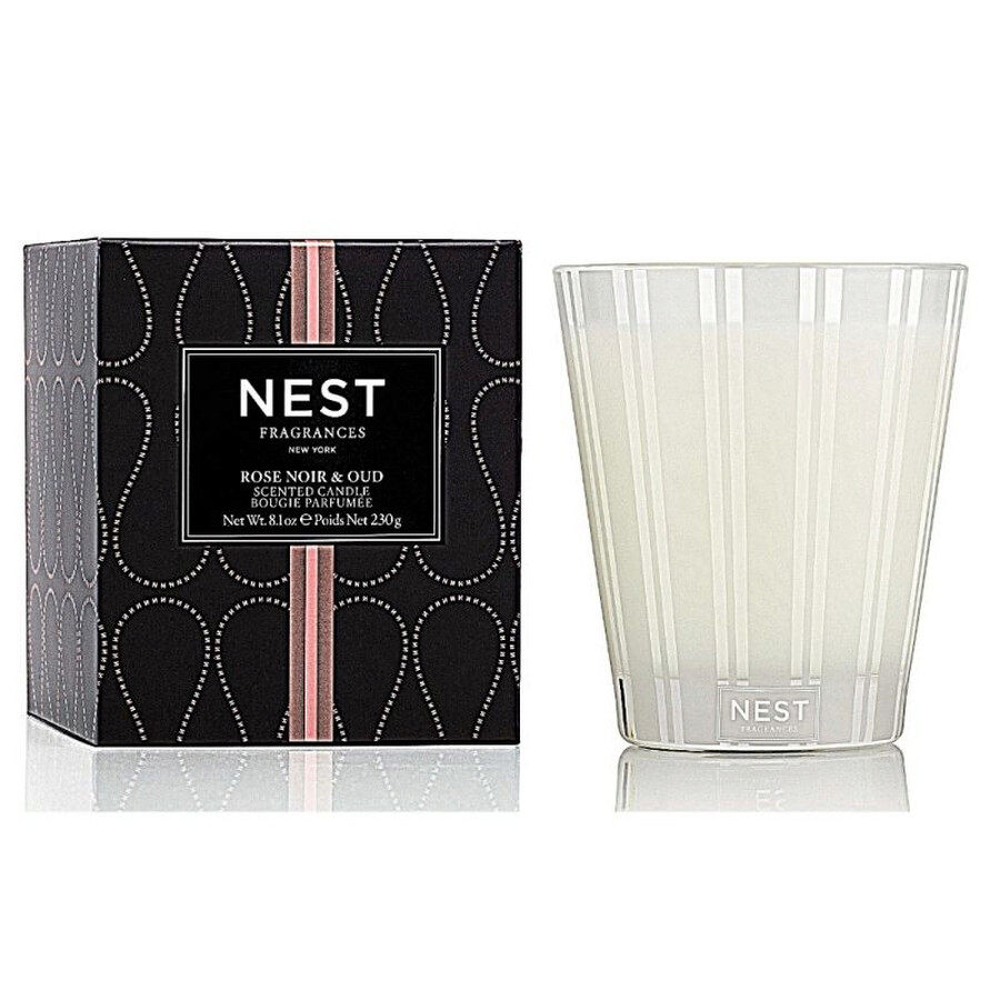Nest Fragrances Unisex Rose Noir & Oud Classic Candle 8.0 oz Scented Candle 840732112530