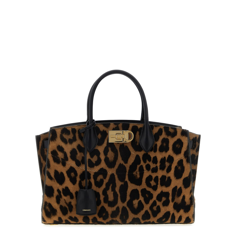 Ferragamo New  Studio Soft (l) Handbag In Brown