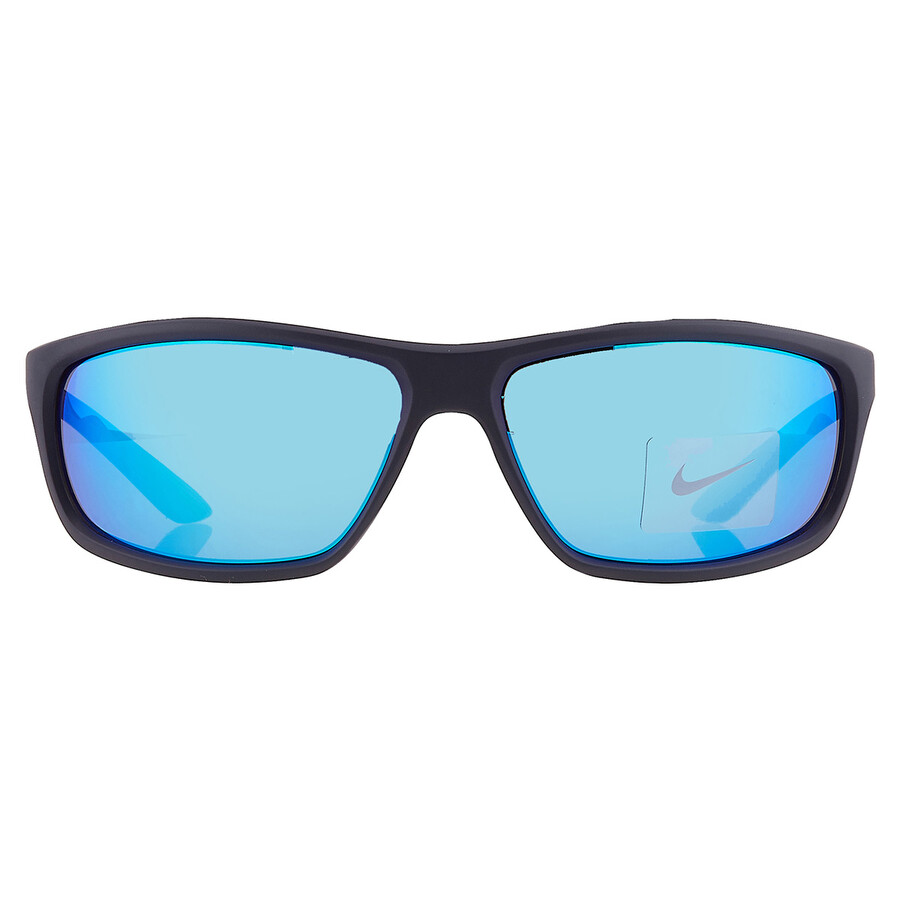 Nike Blue Mirror Wrap Men's Sunglasses NIKE RABID M EV1110 451 64