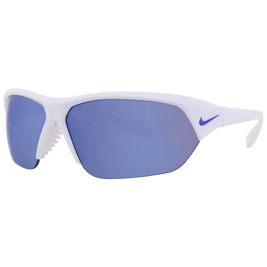 Nike Blue Mirror Wrap Men's Sunglasses  Skylon Ace Fq4683 104 69